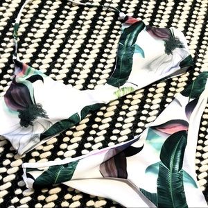 Reversible Tropical Print Bikini